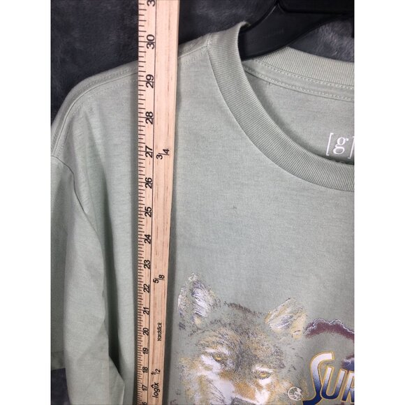 Men’s T Shirt Survivors Biker Shirt Extra Large Bike Wolf Green Bikers Tee Shirt - Picture 3 of 8